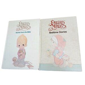 Precious Moments Book Lot of 2 Bedtime Stories, Stories From The Bible 1980s